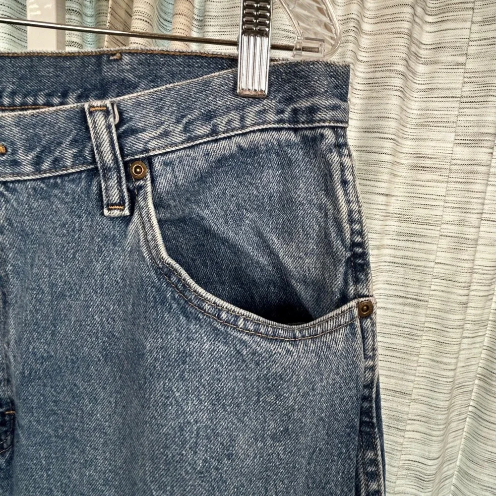 Wrangler Jeans Blue Mens 38x32 Regular Fit Straight Leg Denim